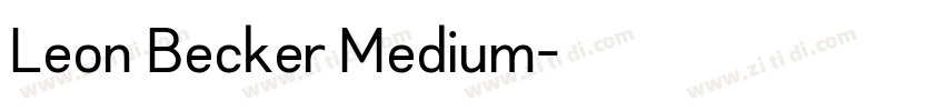 Leon Becker Medium字体转换
